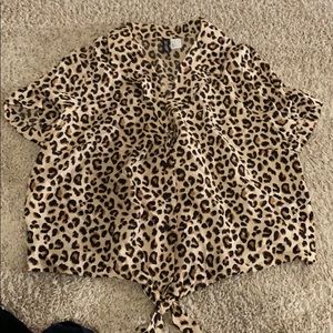 Cheetah button down